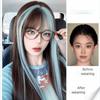 Cosplay Ombre Mint Green Brown Hair Fluffy Long Straight Wig with Bangs  Halloween