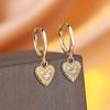 Love Earrings, Women'S Sweet Temperament, Heart-Shaped Earrings, Niche Design, Simple Short Earrings, Trendy
