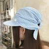 Dasom Check Banding Hooded Cap Snap Baseball Hat
