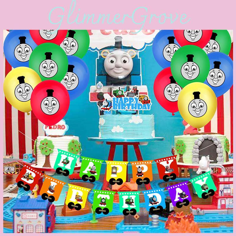 Vibrant Thomas Kids Birthday Party Supplies Decor Balloon Banner Cupcake Topper
