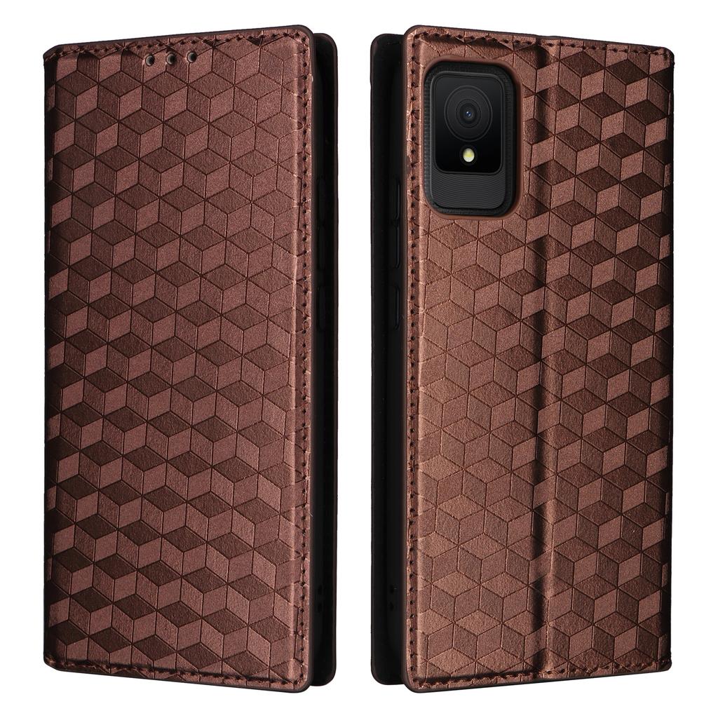 For TCL 502 Magnetic Case Leather Anti-scratch Flip Stand Phone Cover