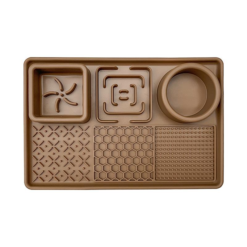 Silicone Non-Slip Waterproof Pet Feeding Mat - Easy Clean, Slow Feeder, Leakproof for Cats & Dogs