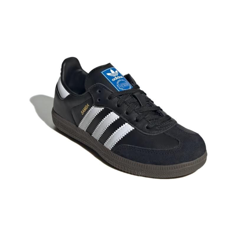 Adidas Samba OG C Black White Kids Sneakers Core-Black Cloud-White Gum IE3678