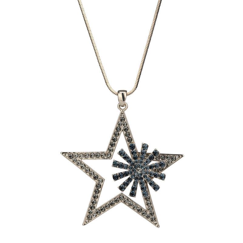 Modern Geometric Star Necklace Unique Alloy Pendant Fashion Jewelry For Gifting