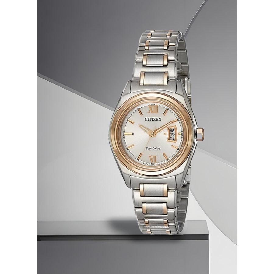 Citizen Eco-Drive Edelstahl Damenuhr FE1054-51A