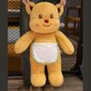 Bear Plush Toy Soft Plush Butter Angelic Bear Cushions with Apron Designs for Comfort Styles Winged Bear Throw Pillow