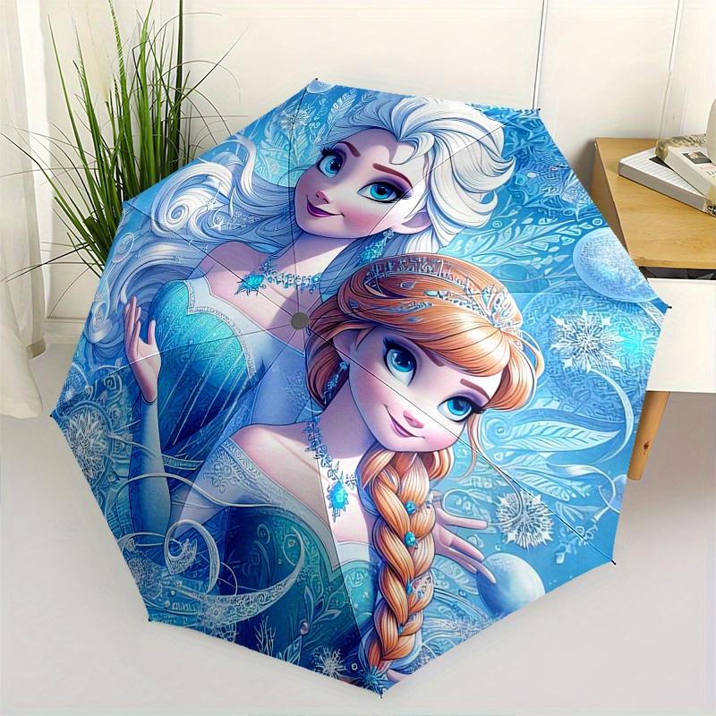

Elsa,Anna Automatic Umbrella - Tri-fold Portable Umbrella, Best Holiday Gift for Men and Women, Durable Iron Frame, Playful Design, Sturdy a