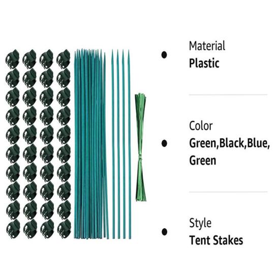 Plant Supports Water-Resistant Anti-Fade Easy To Install No Peculiar Smell Convenient Grow Upright Reusable Orchid Clip Fixing Stakes Home Supply