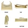 Milisente Women's Party Bag, Wedding Shoulder Bag, Tote Bag, Evening Bag with Diamonds, Short Shoulder Strap, Crossbody Bag with Chain (Gold)