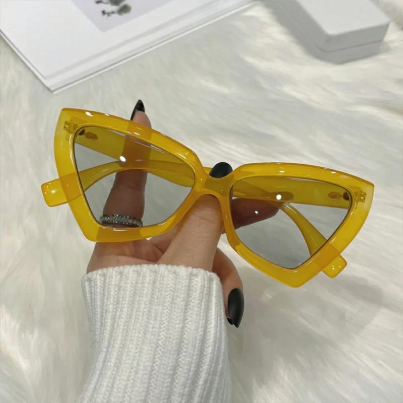 Polygon Sunglasses for Women Men Vintage Glasses Retro Cat Eye Sun Glasses Female Male Eyewear Summer Eye Glasses Gafas De Sol
