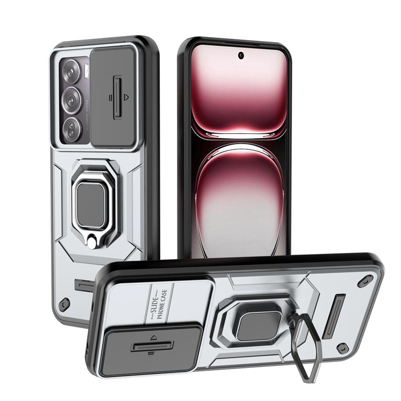 For Reno 12 Pro Case Cover OPPO Reno 12 Pro Capas Bumper Shockproof Camera Lens Protective Ring Holder Fundas Reno12 Reno 12 Pro