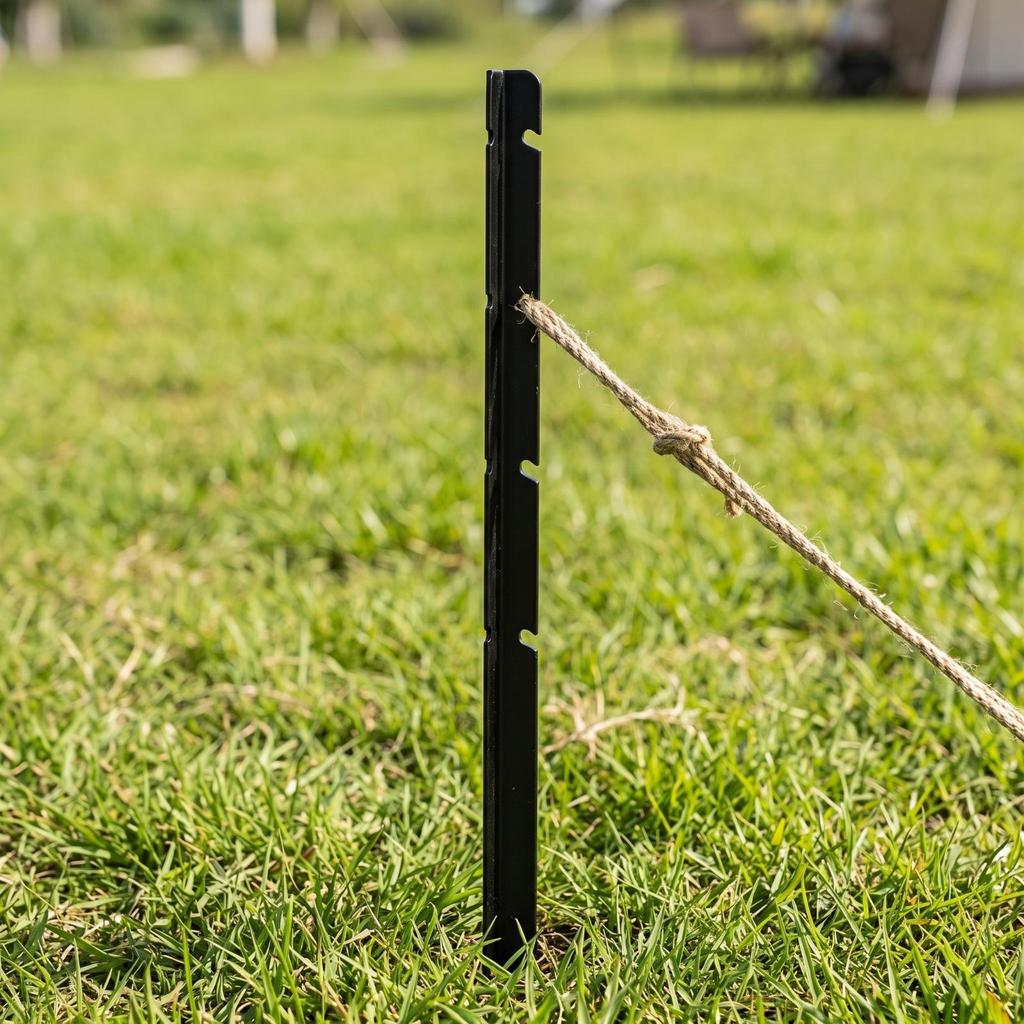Carbon Steel Tent Stake Rustproof Ground with Notches Break-Resistant