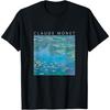 Claude Monet Funny T-shirt Water Lilies Impressionism Painting Art Men Women Funny Clothes Art Present Oil Painting T-Shirt