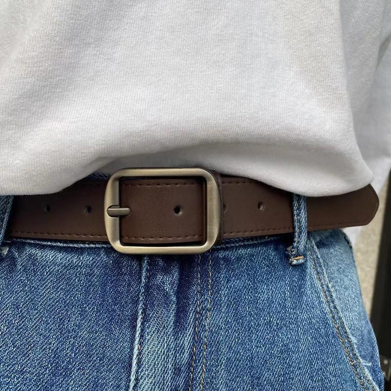 Unisex Deko-Gürtel im koreanischen Stil, matt silber, für Damen & Studenten