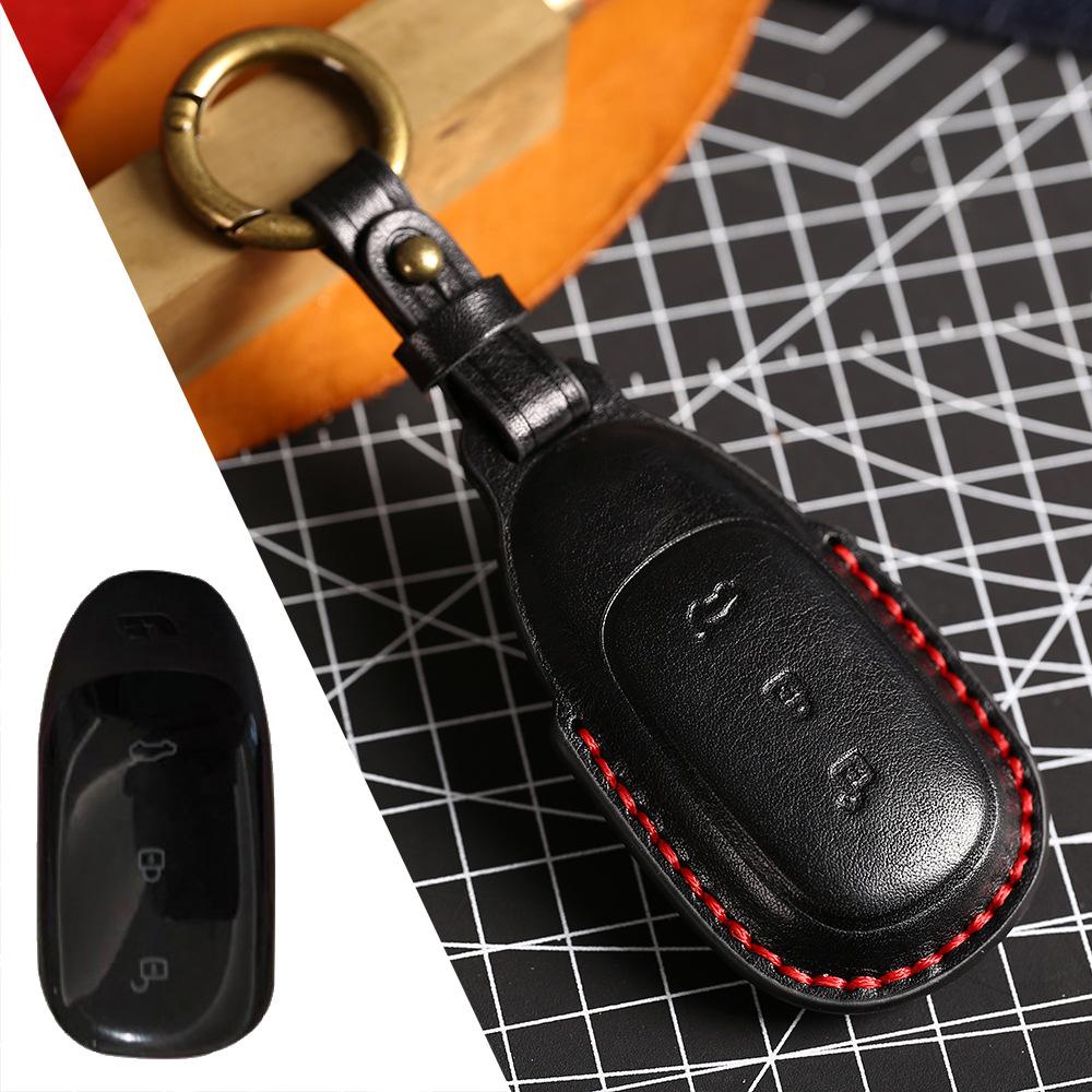 

Suitable for 2022 ideal ONE key cover, new energy men s and women s special car remote control protective cover, genuine leather чёрный