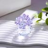 Faux Crystal Flower Figurine Forget Me Not Flower Gift for Women Sympathy Clear Glass Flower Ornaments for Valentine's Day Birthday Table Decor