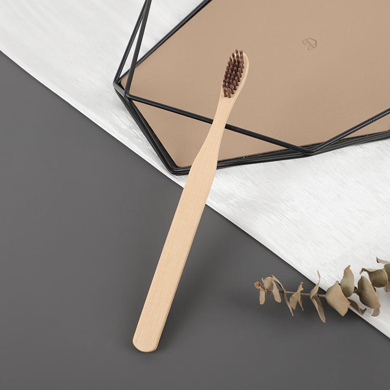 Ready Stock Fast Shipping Eco Natural Organic Biodegradable Square Handle Soft Bristles Custom Logo Bamboo Toothbrush