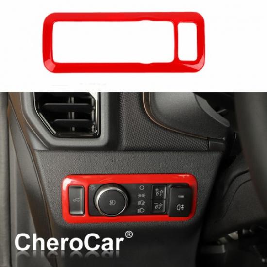 

Red Head Light Switch Cover Trim Interior Fit for Ford Bronco Sport -2025