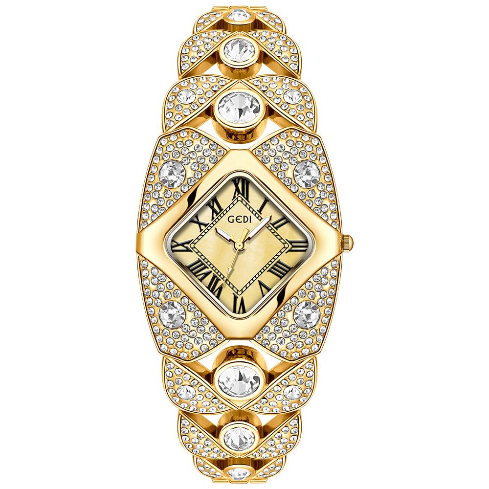 Light Luxury Full Diamond Retro Bracelet Strap Women'S Watch With Diamond Gypsy Star Waterproof Quartz Watch