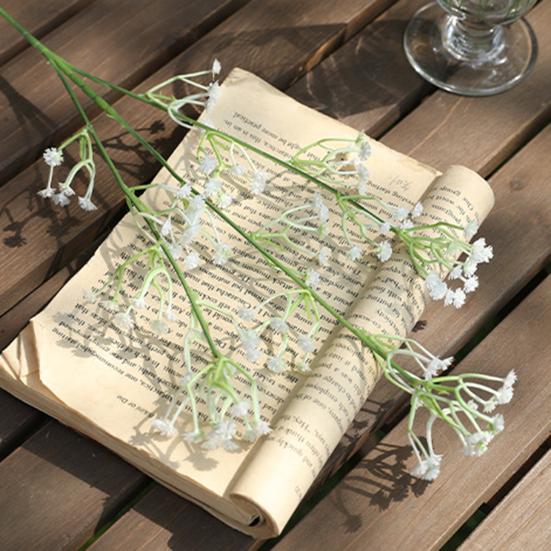 Artificial Babysbreath Realistic Plastic Fake Flower Home Office Wedding Party Table Centerpiece Indoor Outdoor Faux Bloom Plants Decoration