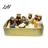 Miniature Nativity Set Mini in Tin Box 3D Printed Pocket Scene Set Small for Desk Christmas Holy Family Jesus Figurines Easter Decoration
