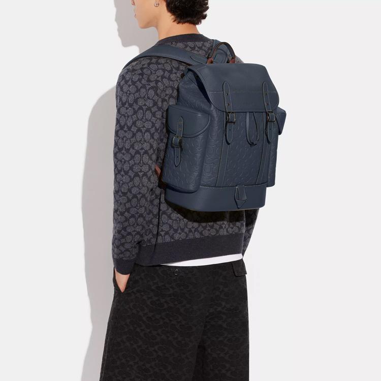 New COACH Hitch Cow Leather Backpack Tubas Women's Denim CH767-DEN
