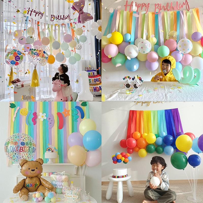 Baby's First Birthday Macaron Tassel Balloon Backdrop