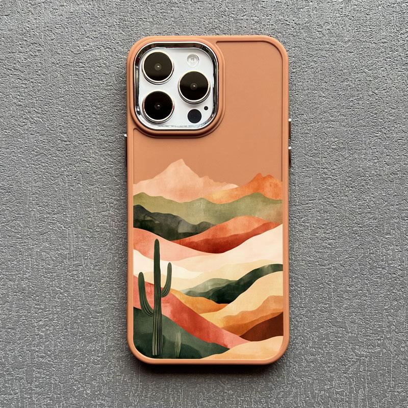 

Artistic Mountain View Illustrations Silicone Phone Case For iPhone 16 15 14 Pro Max Plus 13 12 11 Pro Max XR XS X 7 8 SE2 Cover iphone 14ProMax