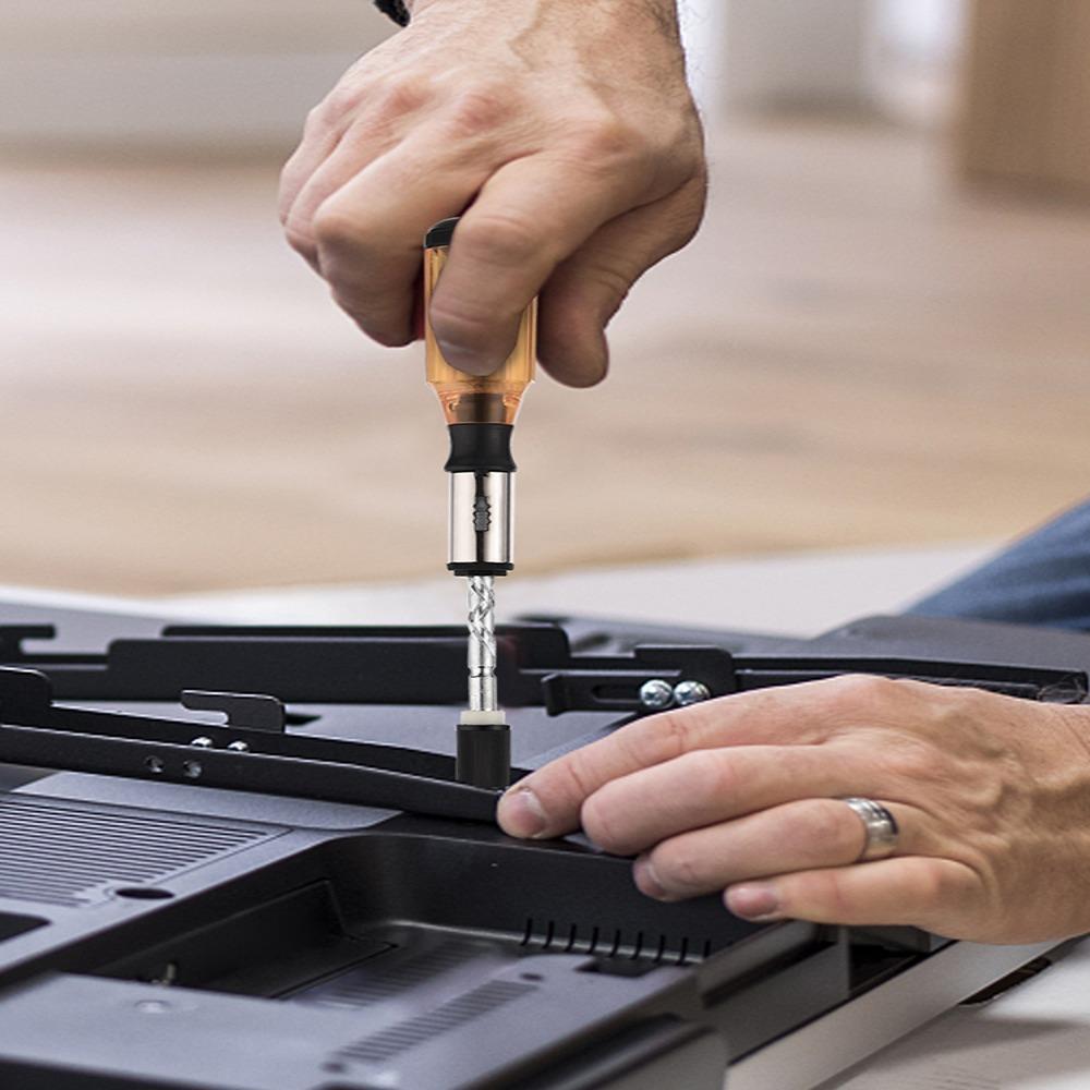 Rotating Spiral Mechanism Ratchet Screwdriver Spiral Screwdriver Single-Hand Operation