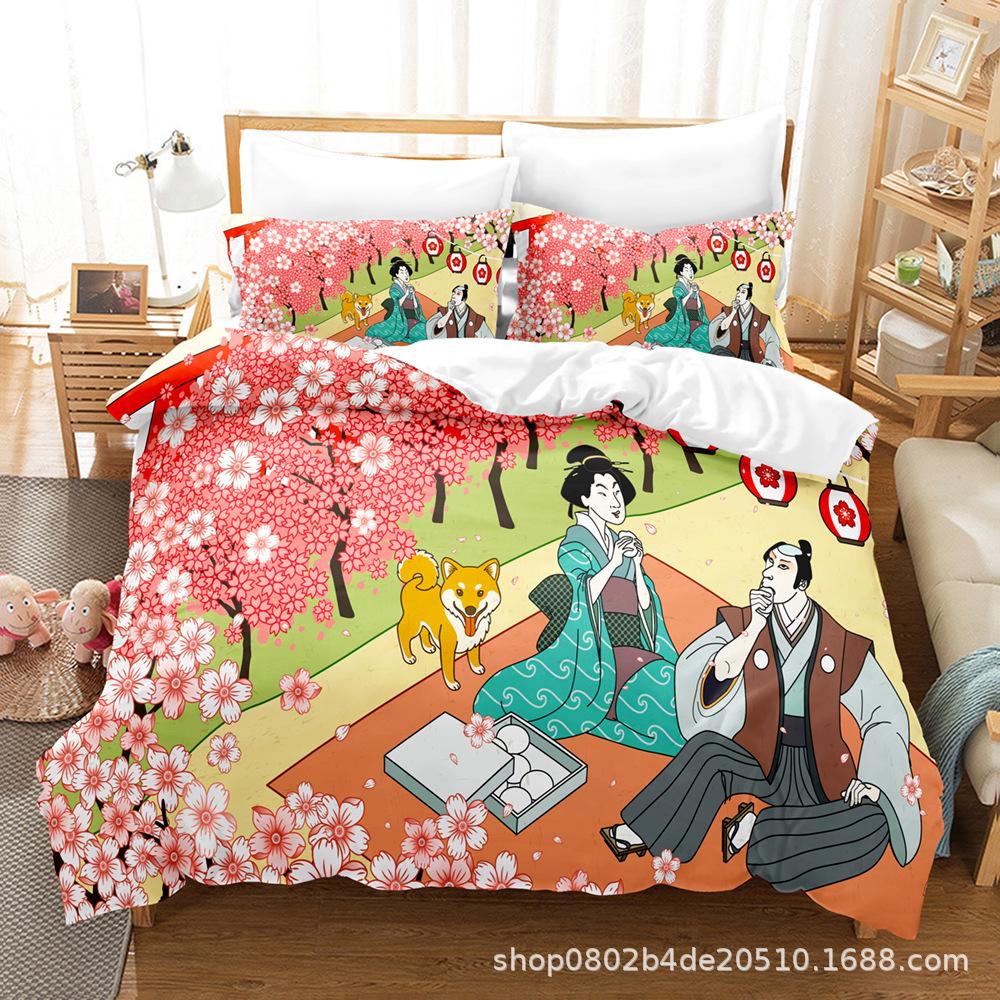 Fashion Technology Printing, 3D Digital Printing, Bedding, Duvet Covers, Pillowcases, Three-piece Sets