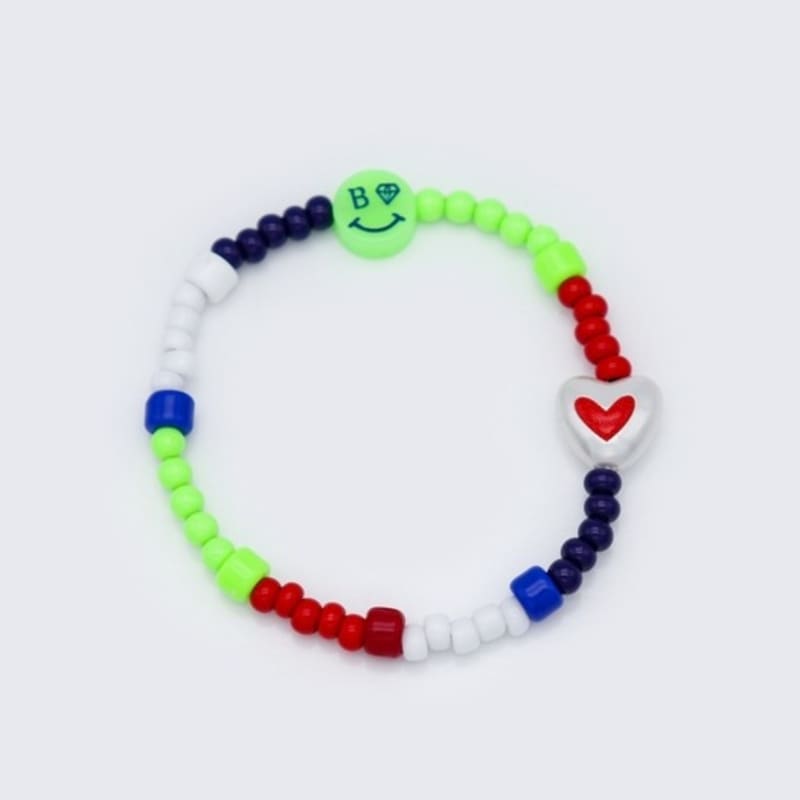 BONBEAU Unique color play smile beads Bracelet Unique color play smile charm beads bracelet
