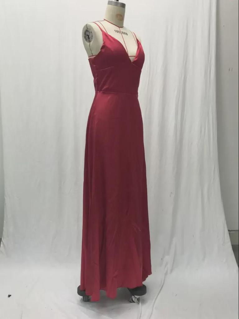 Rochie de primăvară/vară 2025, europeană și americană, sexy, cu decolteu în V, cu bretele