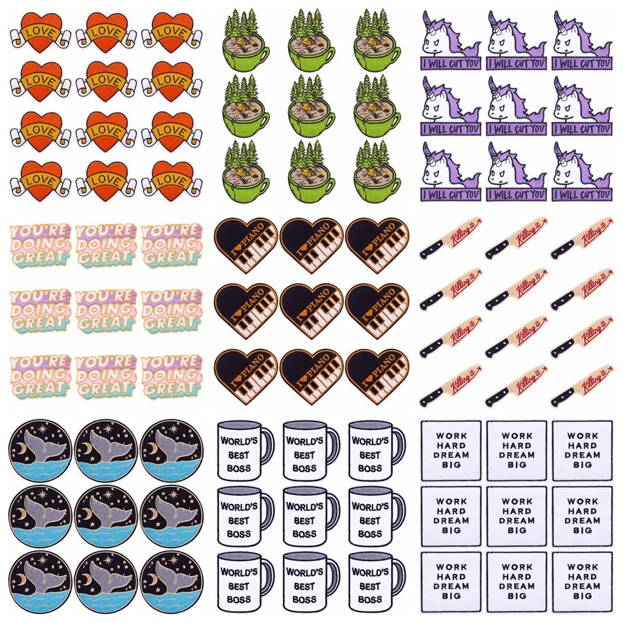 

10 шт./лот, вышивка, железные нашивки для одежды, нашивки для одежды, куртки, декор, аппликация, принадлежности для шитья