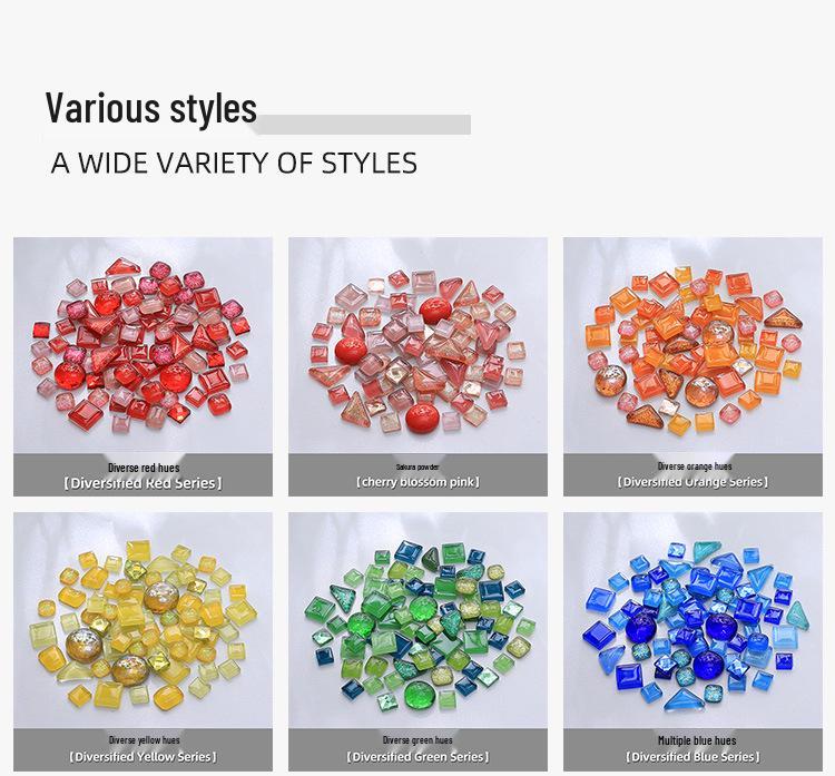 Cuentas de Cristal de Colores para Manualidades de Mosaico