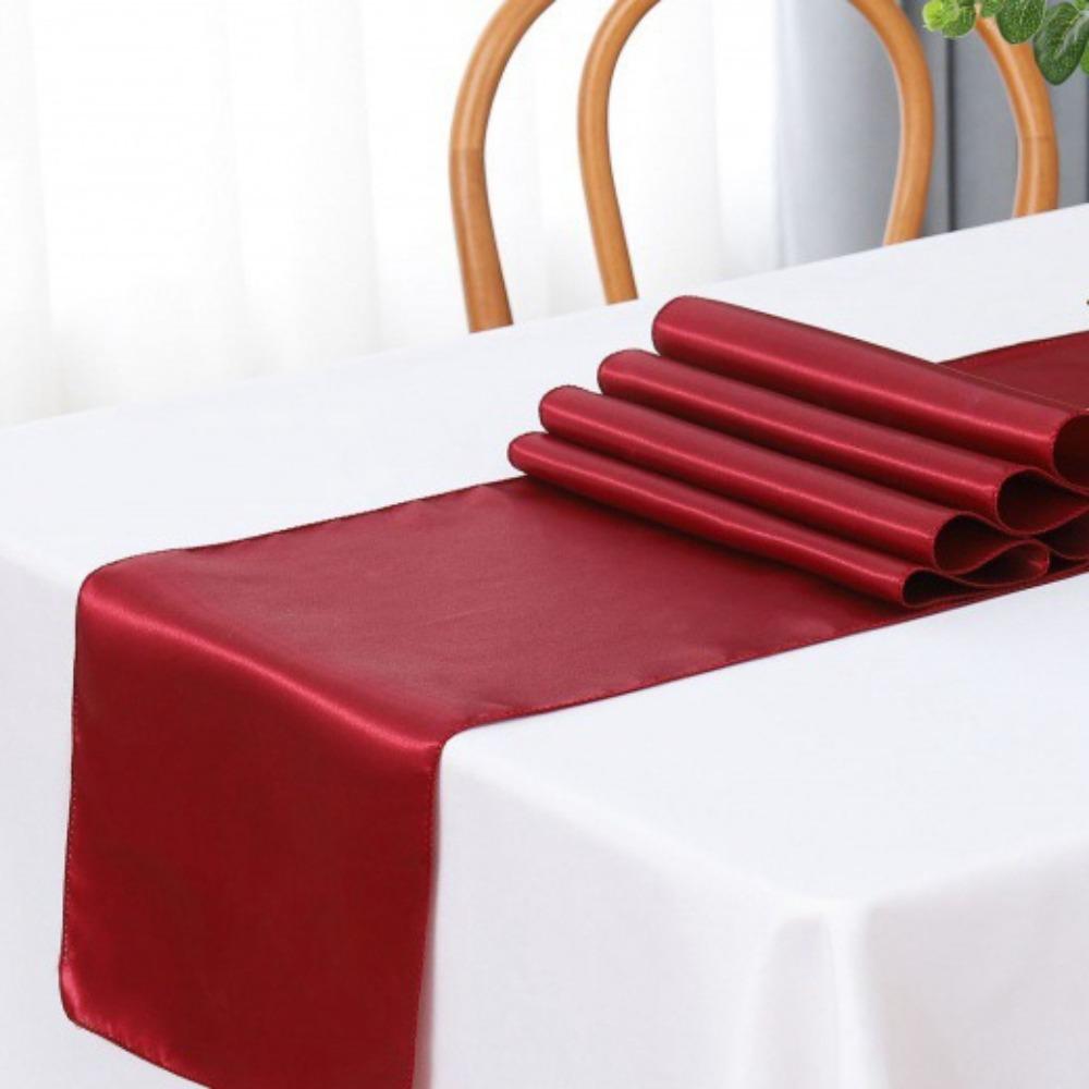 3PCS Elegant Satin Table Runner Classical Coffee Table Runner Decorative Tablecloth  Graduations