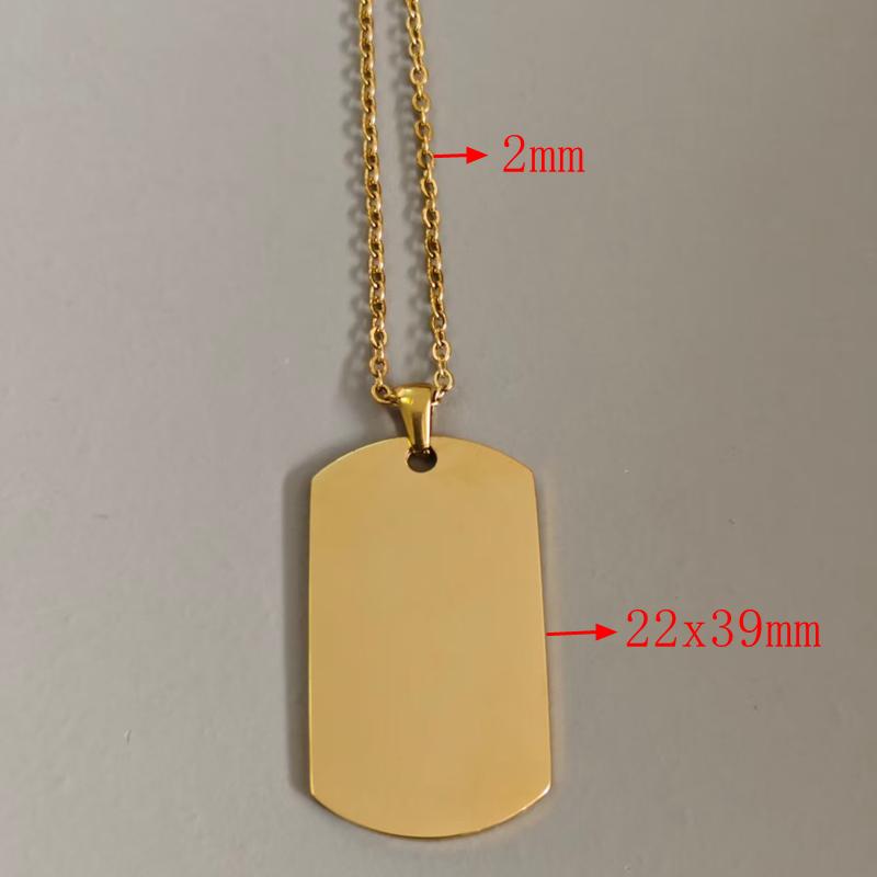 10pcs Titanium Steel Exquisite Trendy Men's Pendant Necklace Polished Mirror Men's Fashion