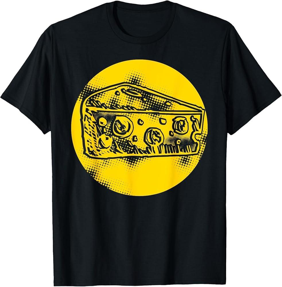 Funny Cartoon Peace Of Cheese Lover Gift Cheese Fan Gift T-Shirt Unisex T-Shirt L