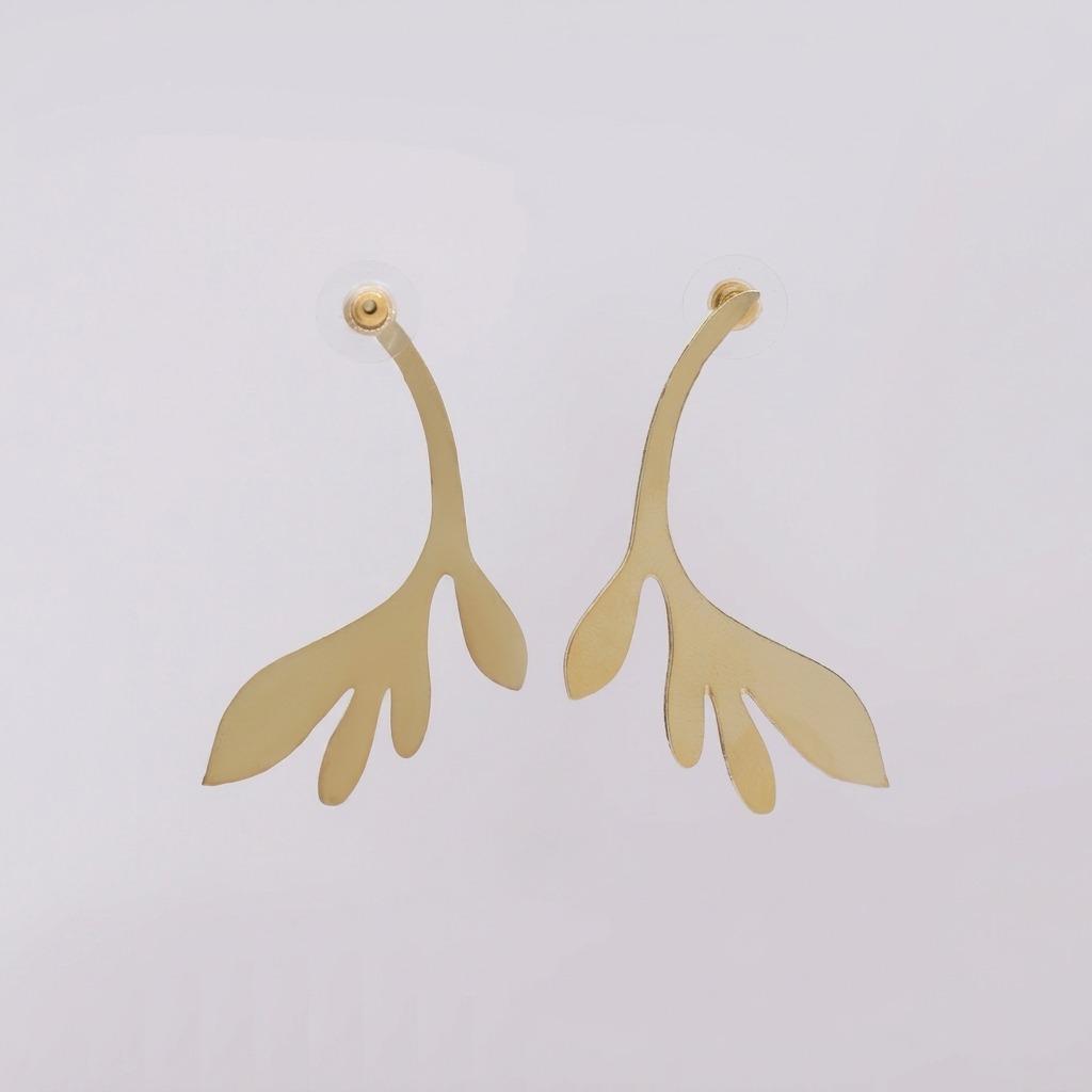 Alma Flora Drift Handmade Brass Earrings