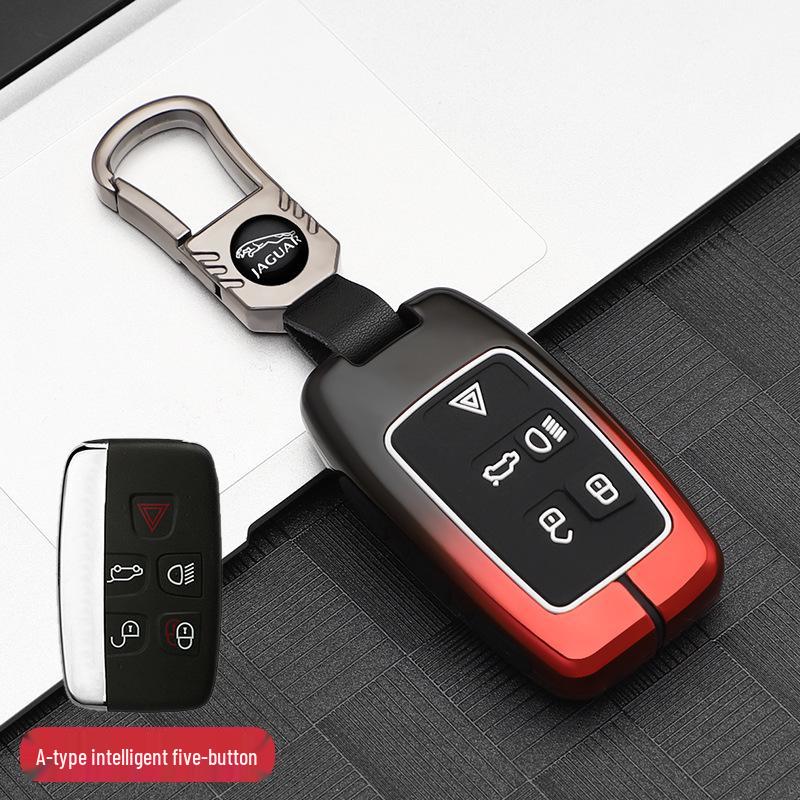 Premium Metal Protective Shell for Jaguar Key - Compatible with XFL/XEL/XJL/FPACE; High-End Men's Key Case with Buckle