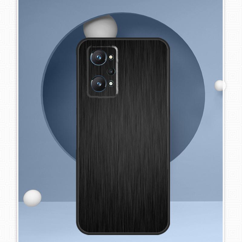 Brushed Metal Texture Steel Print For Realme C55 C33 C30 C21Y 10 Pro Plus GT Neo 5 3 3T Case For OnePlus 11 10 Pro Nord 2 2T