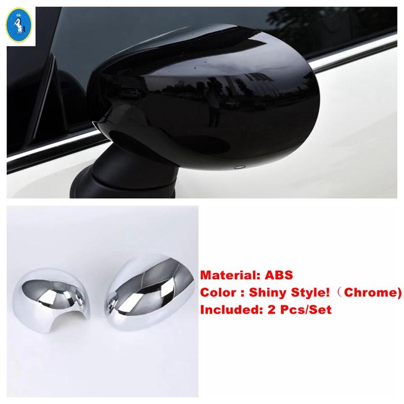 Chrome / Carbon Fiber Look Rearview Mirror / Rear Window Wiper / Door Bowl Cover Trim For Mini Cooper S F55 F56 F57 2014 -