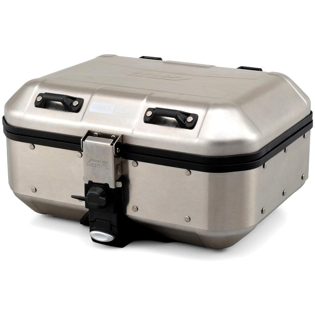 GIVI Motorcycle Rear Box Monokey 30L Aluminum TREKKER DOLOMITI Series DLM30A Silver 95038