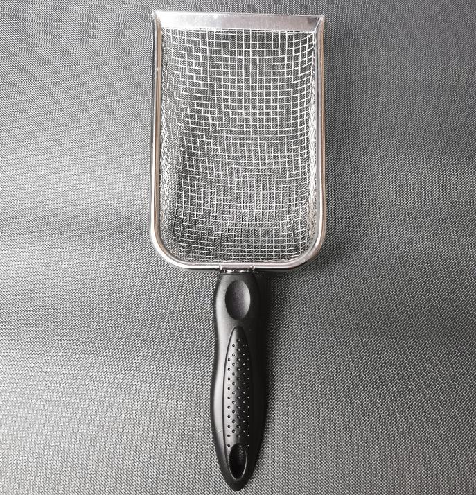 Fine Hole Stainless Steel Cat Litter Shovel with Plastic Handle 27.5x10x5CM