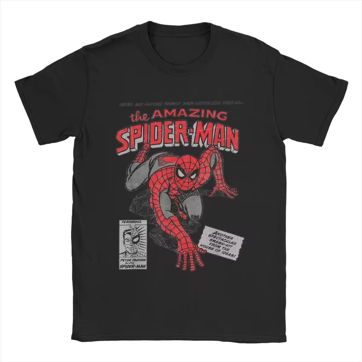 

2026 new SpiderUnisex movie retro comic Tshirt fashionable Tshirt pure cotton roundneck Tshirt springsummer new style S