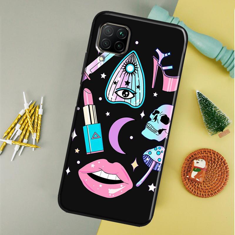 Girly Pastel Witch Goth For Huawei P60 Pro P30 P40 Lite Nova 10 9 SE 7i 8i 11i 12i 12s Y90 Y60 Y70 Y72 Y61 Y91 Case