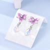 New 925 Silver Hoop Earrings Bow Strawberry Cherry Cream Sunflower Hoop Earrings For Women Fashion Party Jewelry Gift
