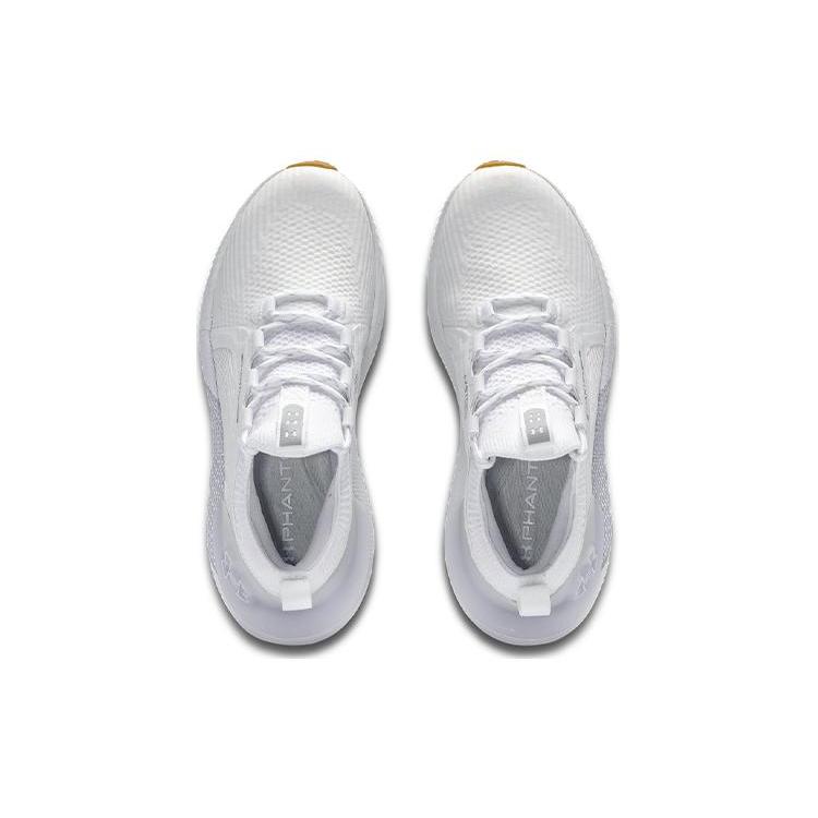 Under Armour HOVR Phantom Bequem Abriebfest Niedrig geschnittene Golfschuhe Damen Weiß 3027090-100