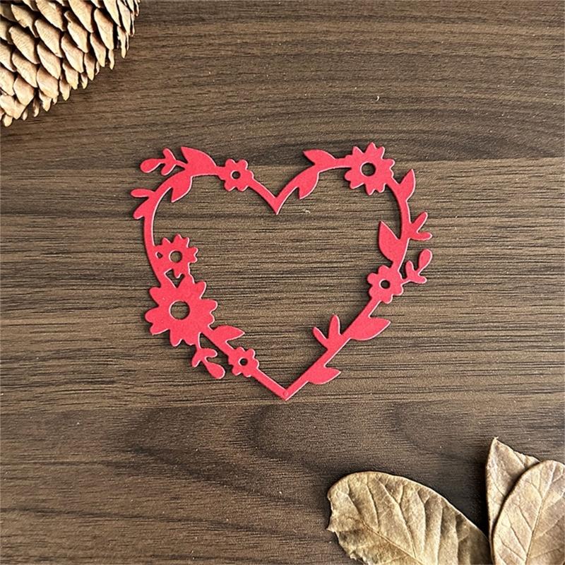 Flower Frame Cutting Dies Heart Shape Metal Die Cuts Embossing Templates Molds Cuts Stencils for Card Photo Decoration