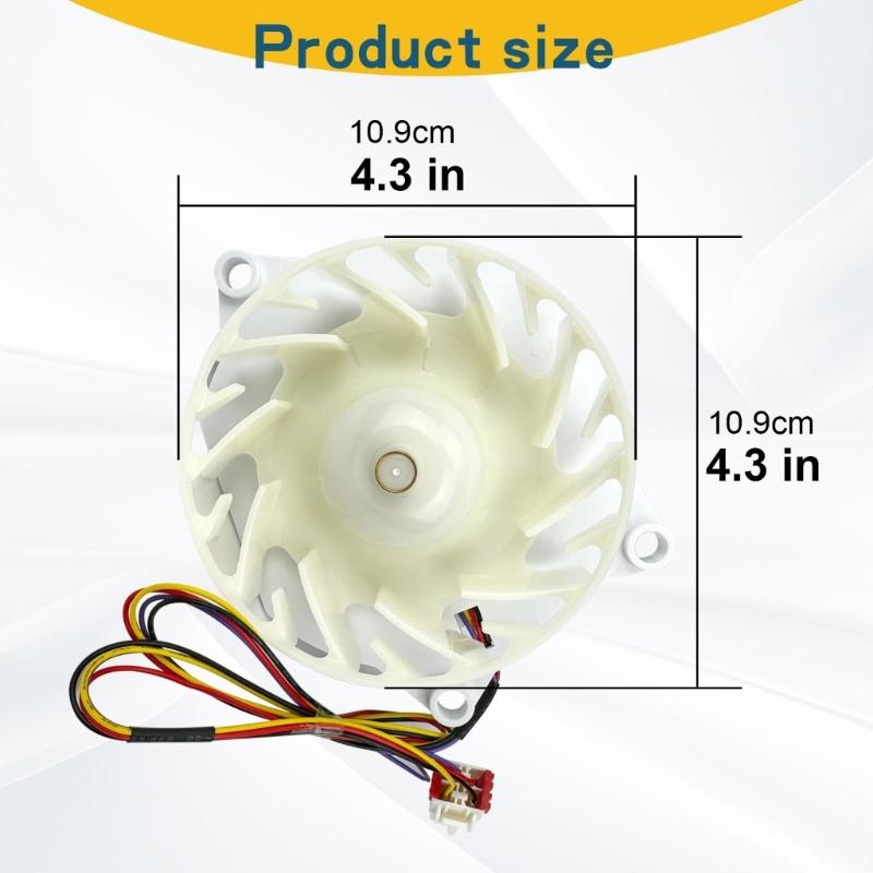 Replacement Fridge Cooling Fan Motor Suitable for Precise Fit Enhanced Airflows Quiet Operation Long Lasting Performances