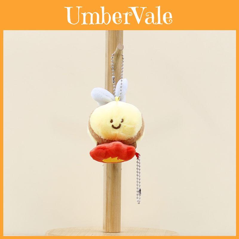Charming Soft Bee Plush Keyring Magnet Accessory For Bags And Backpacks